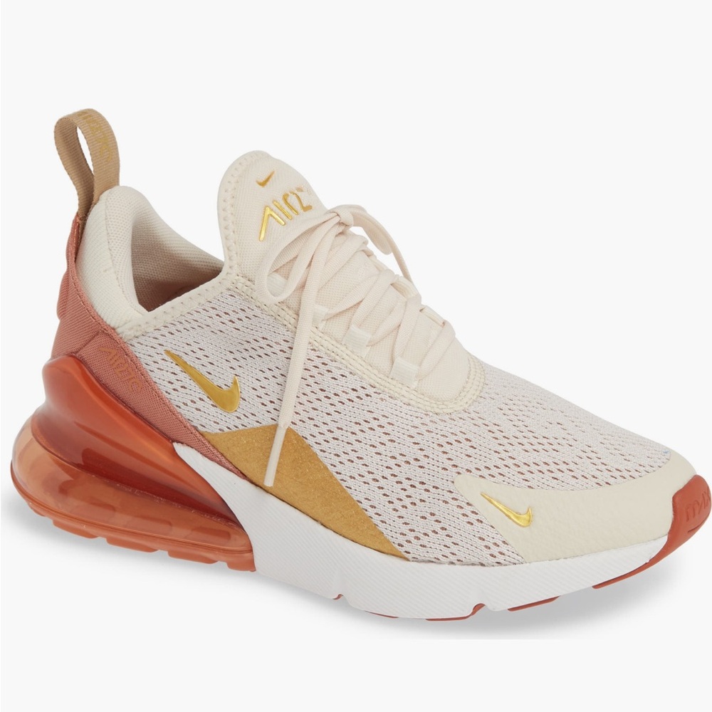 Nike Women's Air Max 270 Light Cream / Gold Terra Blush - Size 8